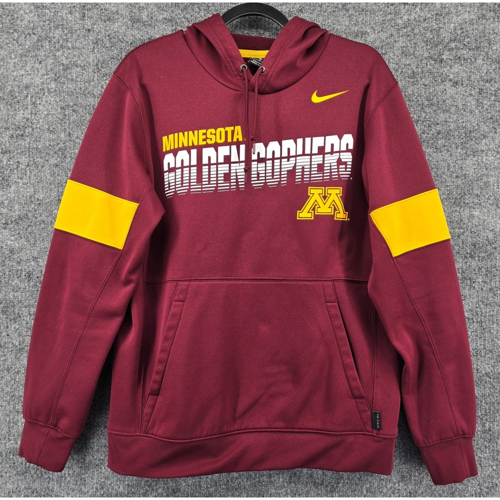 Nike Minnesota Golden Gophers Men's M Maroon Hoodie Pullover Dri Fit NCAA 2019
